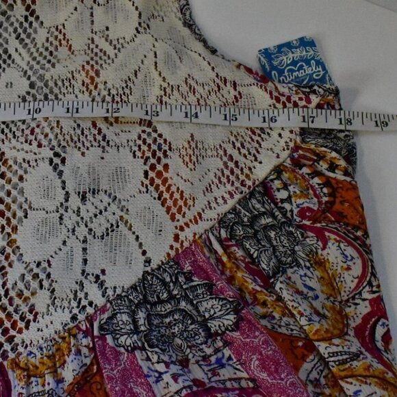 Free People Count Me In Trapeze Boho Tank Top Floral Mini Dress Size XS - Picture 5 of 15